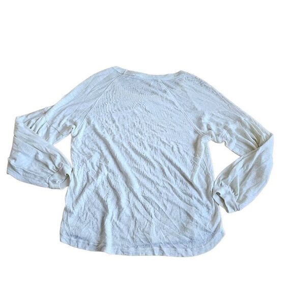 Splendid womens Sz S ivory silver long sleeve top - Picture 2 of 7